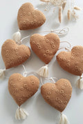 Guirlande de coeurs - Camel