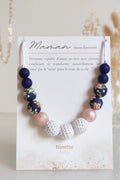 Collier d'allaitement - Hortensia bleu nuit