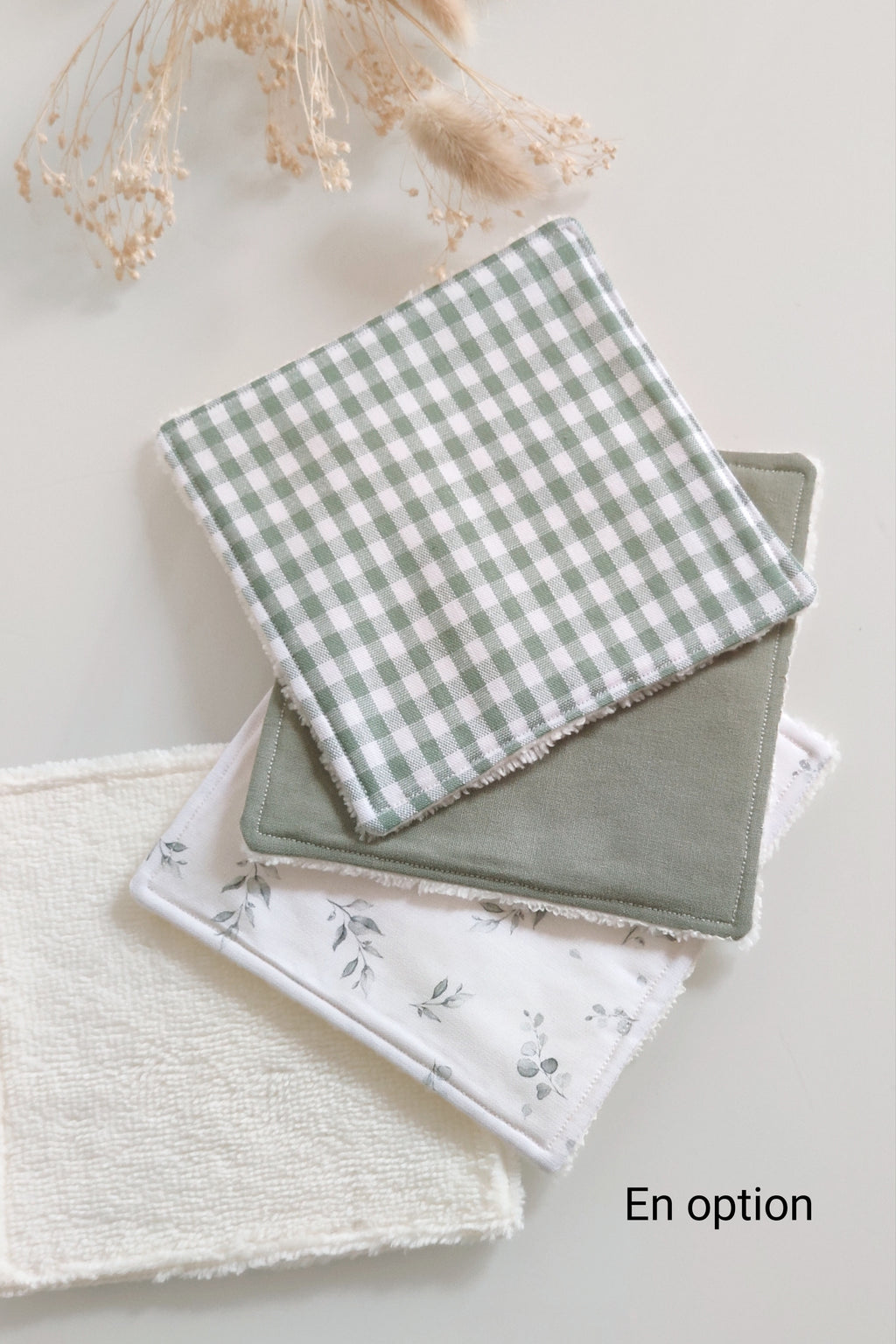 Lot de 3 bavoirs bandanas - Vert