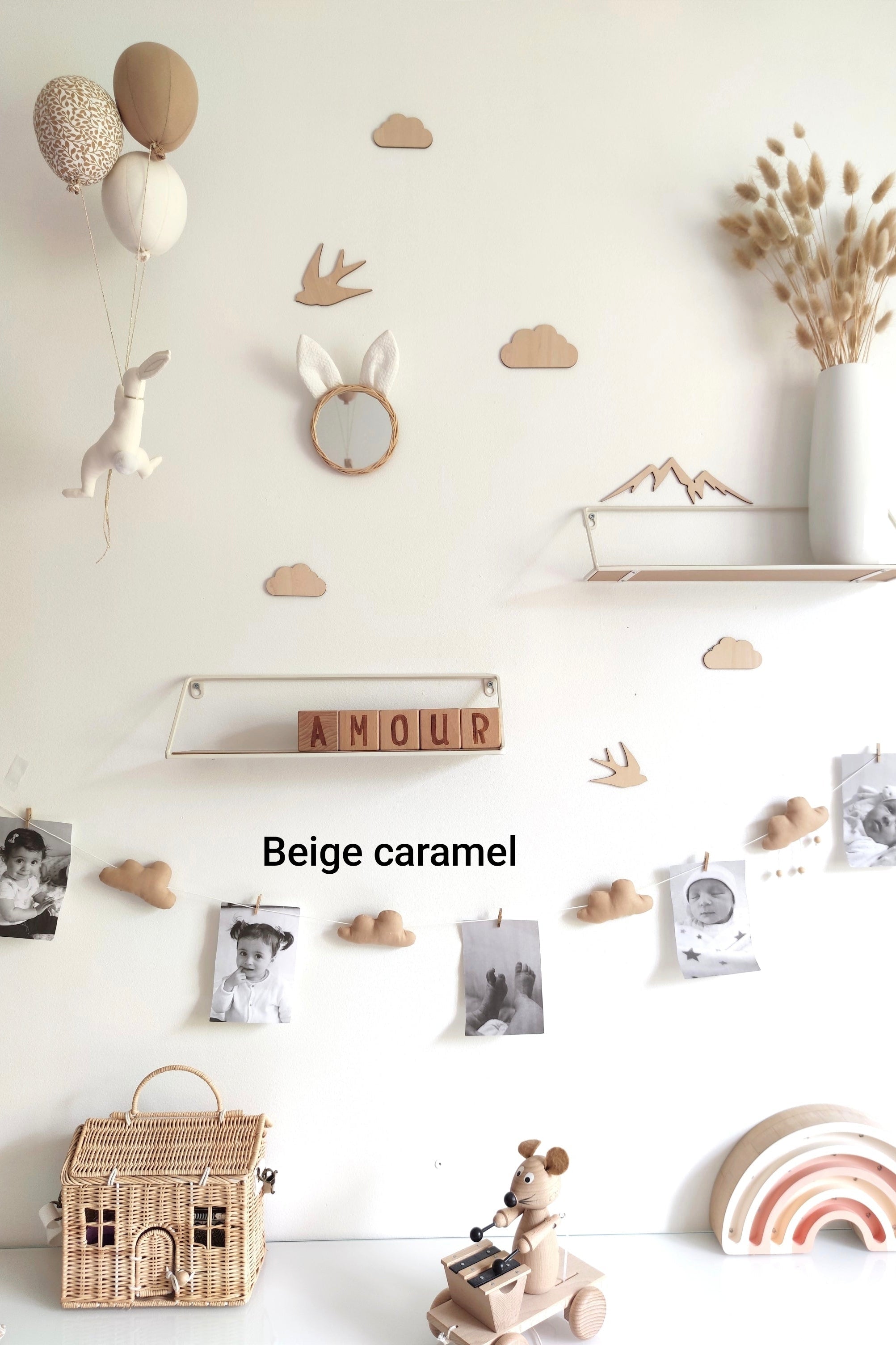 Photo holder garland - Yellow &amp; orange
