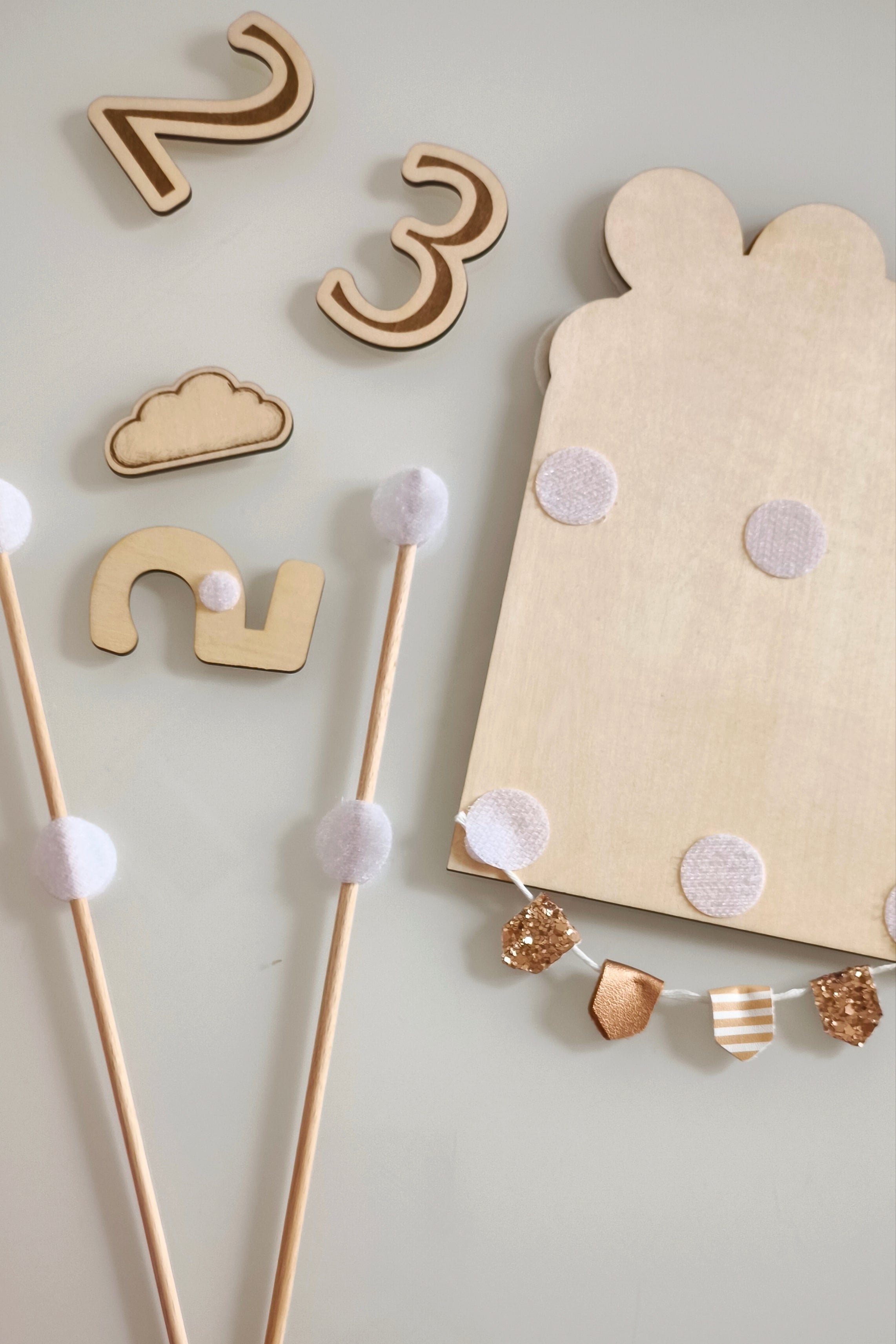 Cake topper évolutif et personnalisable - Nounours