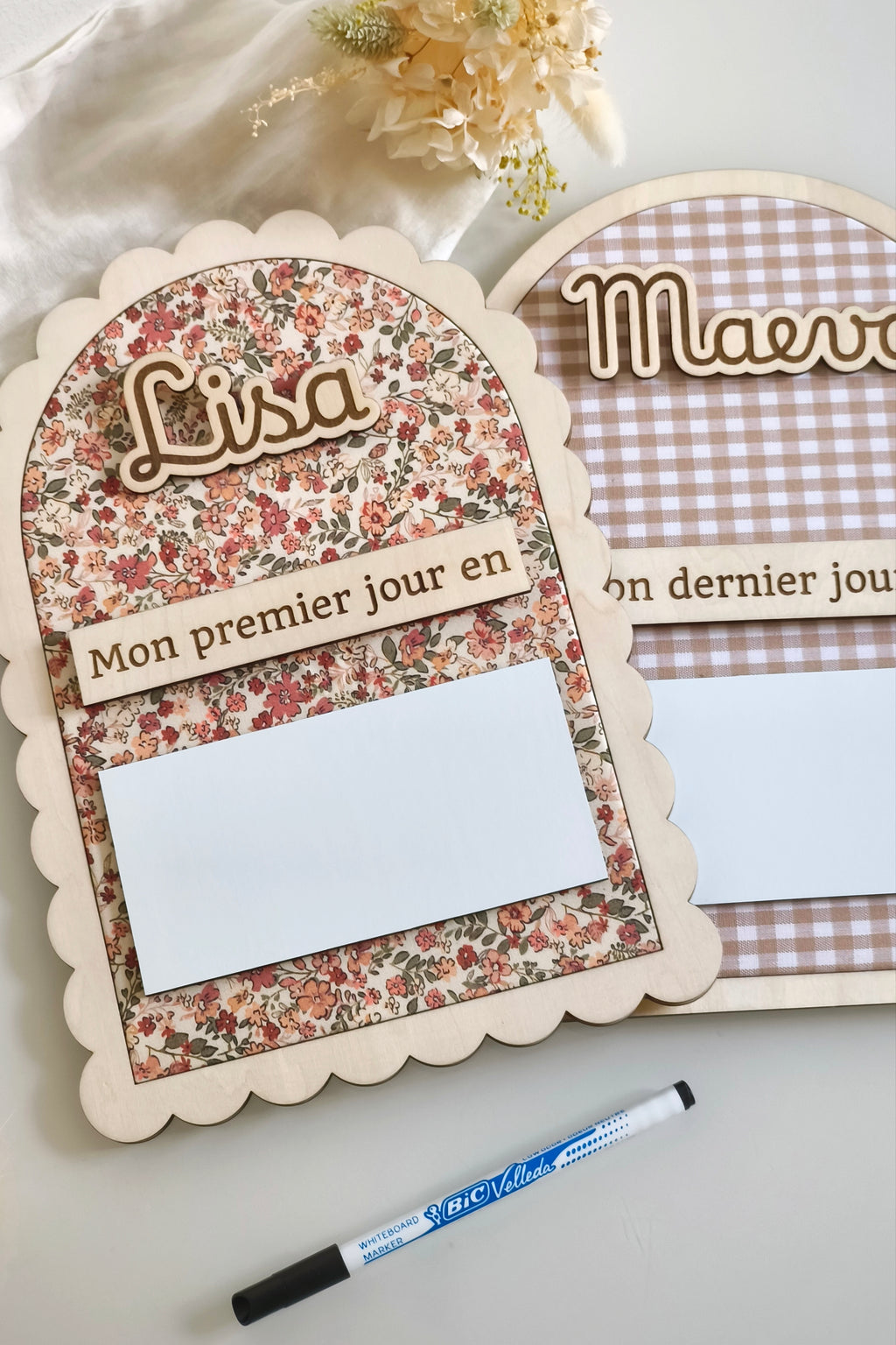 Pancarte Rentrée Scolaire - Bois & Tissus