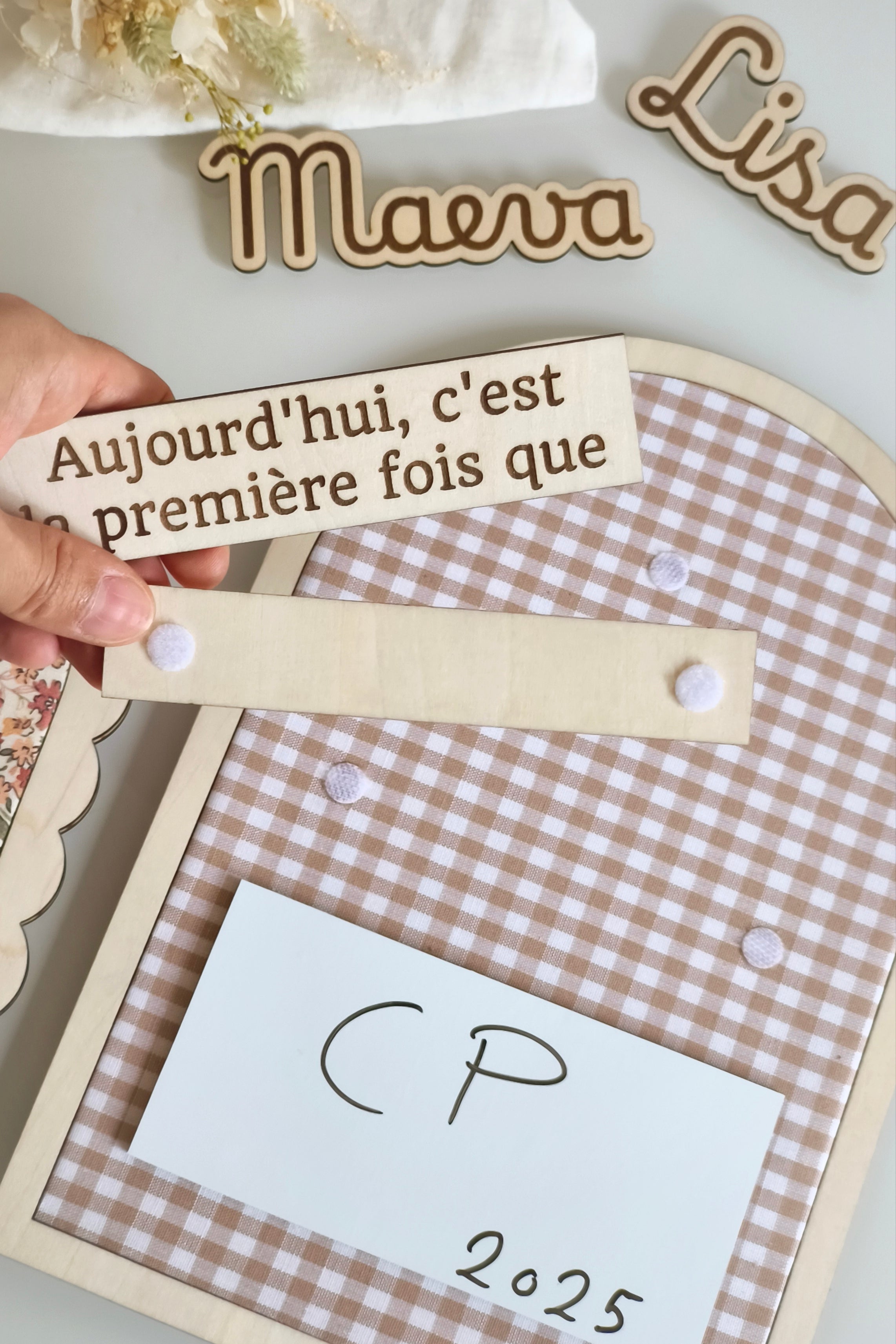 Pancarte Rentrée Scolaire - Bois & Tissus