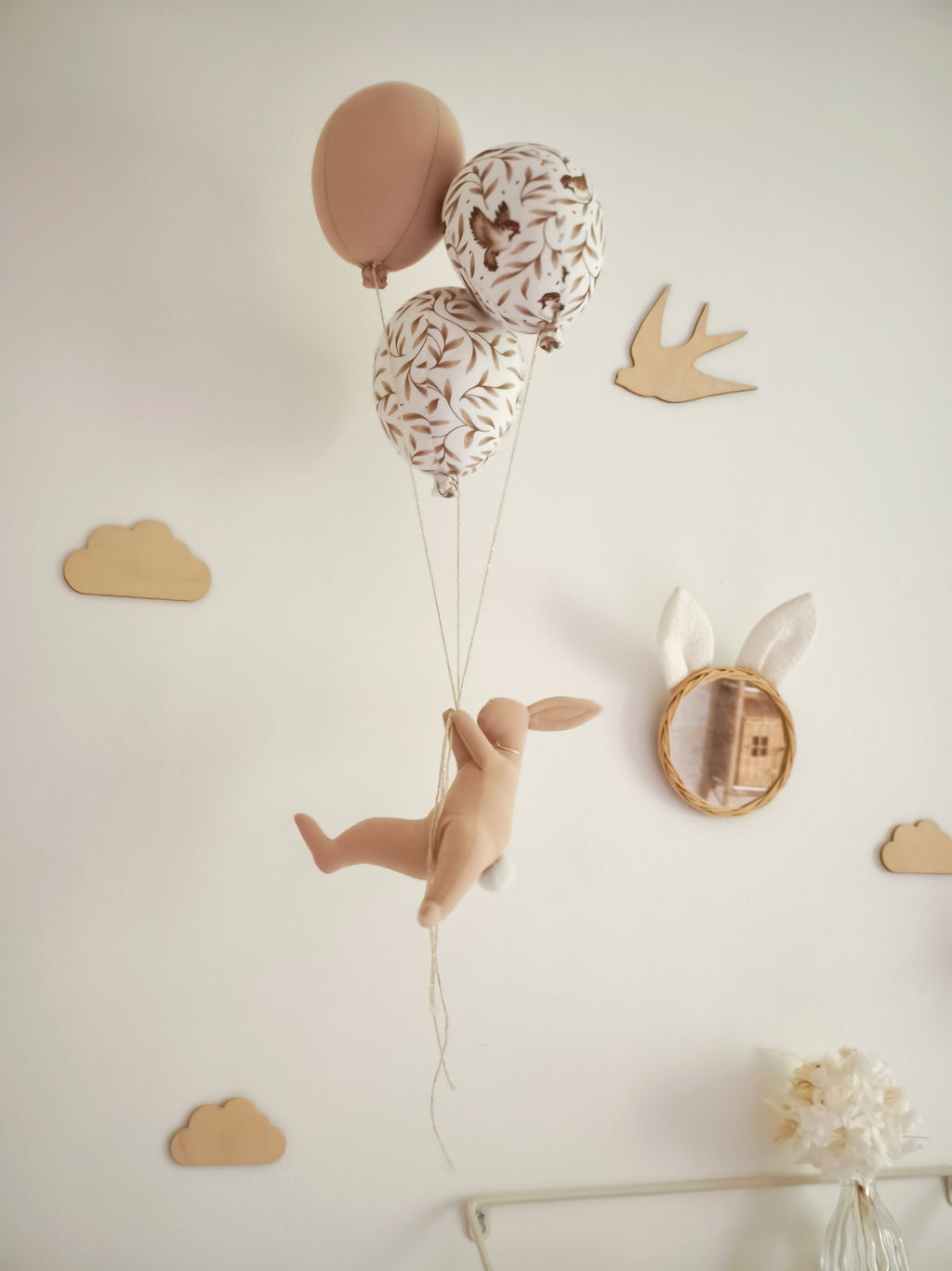 Lapin & ballons - Brindilles & Oiseaux