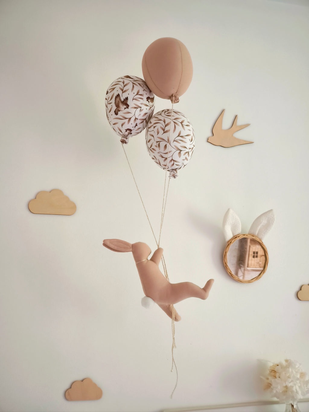 Lapin & ballons - Brindilles & Oiseaux