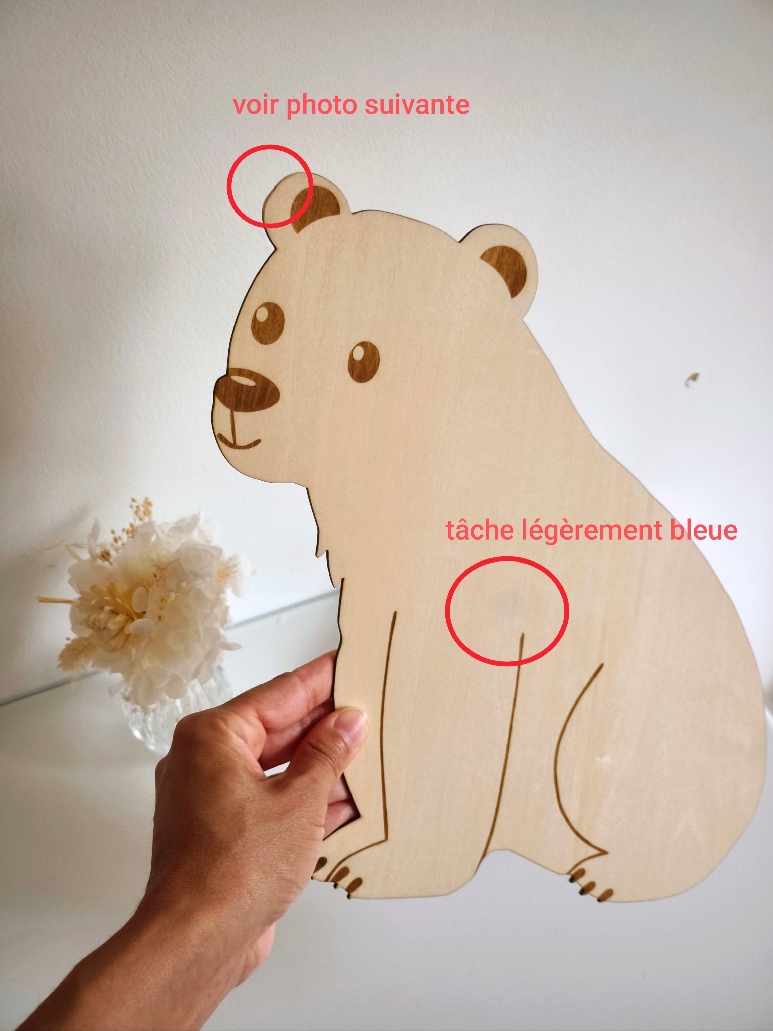 Forme en bois - Ours (défaut)