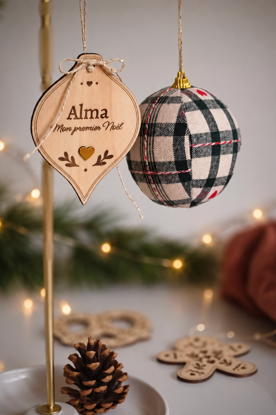 décoration de sapin personnalisable