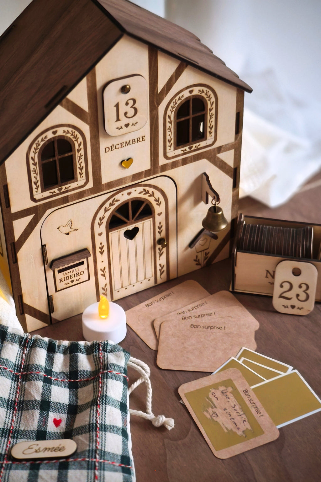 RUPTURE 🚩 Calendrier de l'avent - Maison de Noël